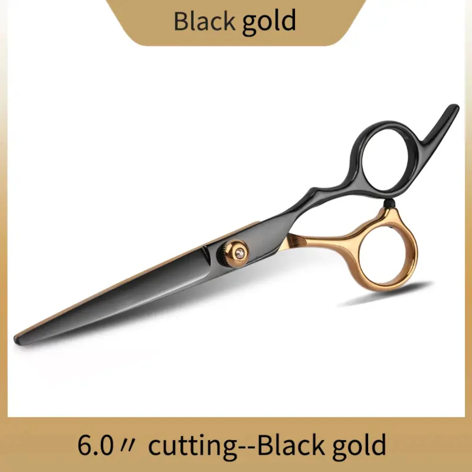 Golden Black Stainless Steel Professional Home Barber/Salon Hair Cutting Scissors, High-Quality Thinning Shears for Precise Hair