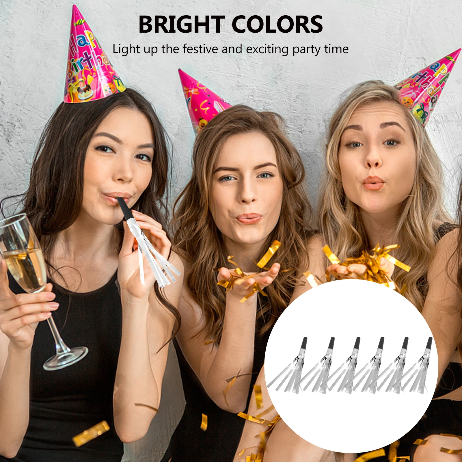 

30Pcs Fringe Party Whistles Easy to Use and Fun Party Favors for and Adult Celebrations Blowout Whistle