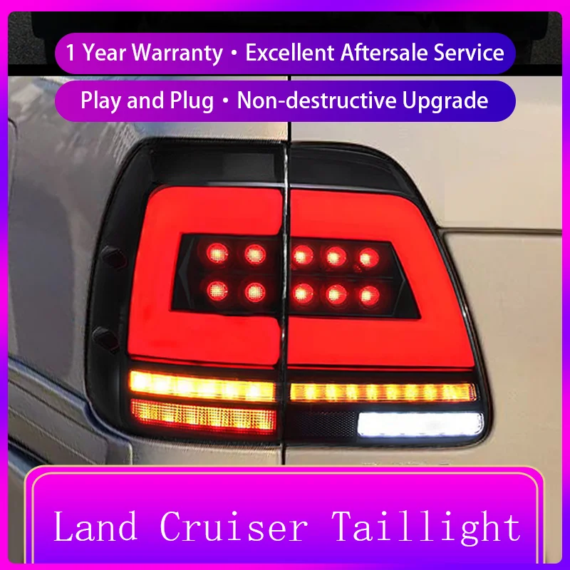 Car Taillight Styling FOR Toyota Land Cruiser LC100 FJ100 4700 Tail Light DRL Rear Lamp Dynamic LED Configure Tools Accessories