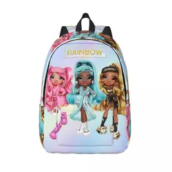 Mochila De Fiesta de Arco Iris para hombre y mujer, bolsa de libros para estudiantes de secundaria y secundaria, para exteriores