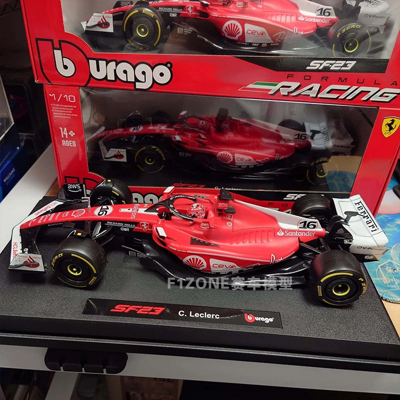 Bburago 1:18 Ferrari SF-23 Las Vegas Ferrari Sf-24 16 Alloy Diecast Model 2024 Ferrari Red Bull  Formula Car Toy Collection Gift