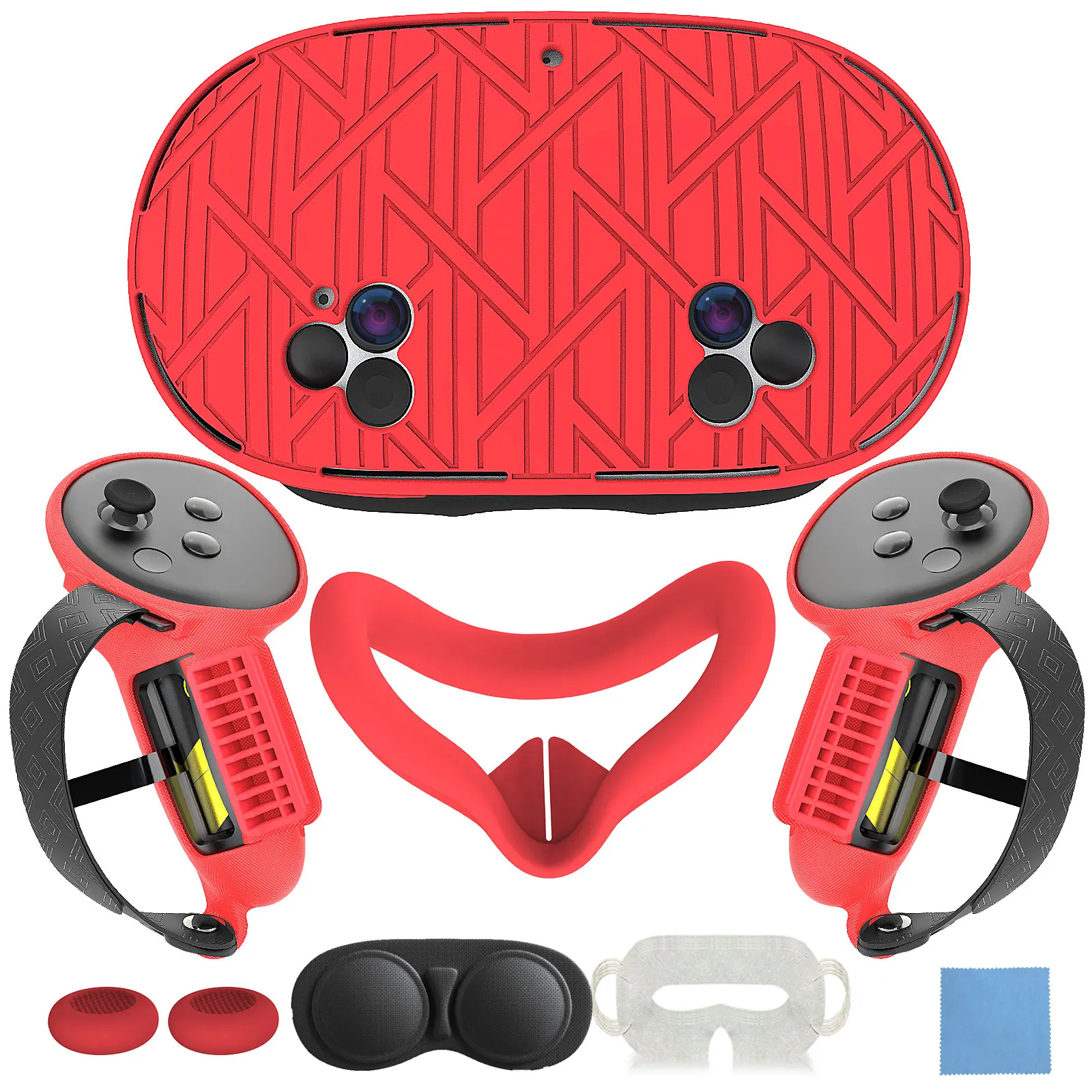 

For Meta quest3S Silicone protective case Quest3s Silicone 7-piece quest3S accessory Long handle