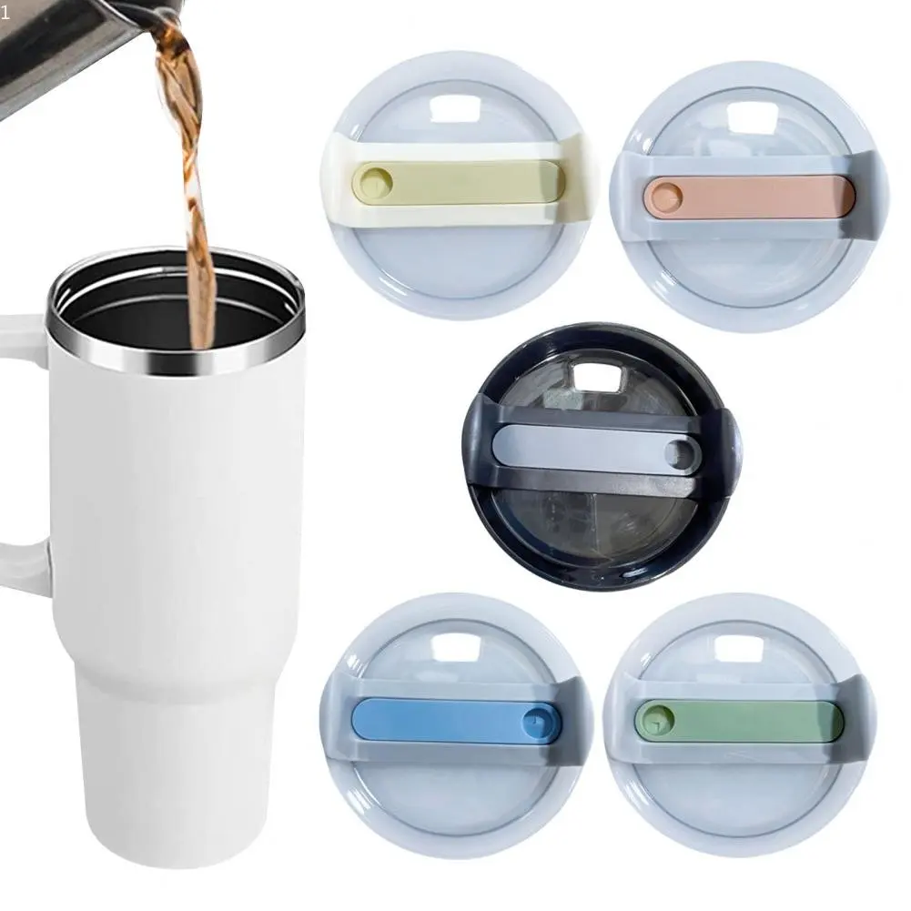 40Oz Tumbler Cup Lid Food Grade Leak Proof Splash Resistant Straw Hole Skinny Tumbler Cover Replacement Cup Accessories