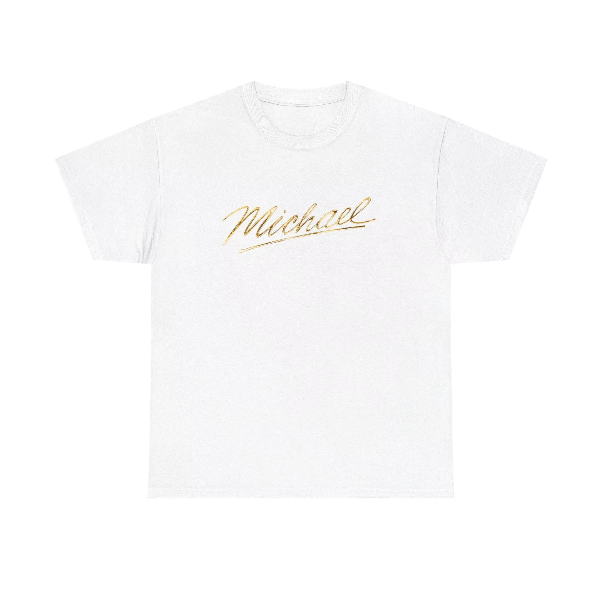 2026 Michael Jackson Biopic Film Golden Logo Graphic 100%Cotton Unisex Shirt Summer New Fashion Men Short Sleeve Tshirt Fan Gift