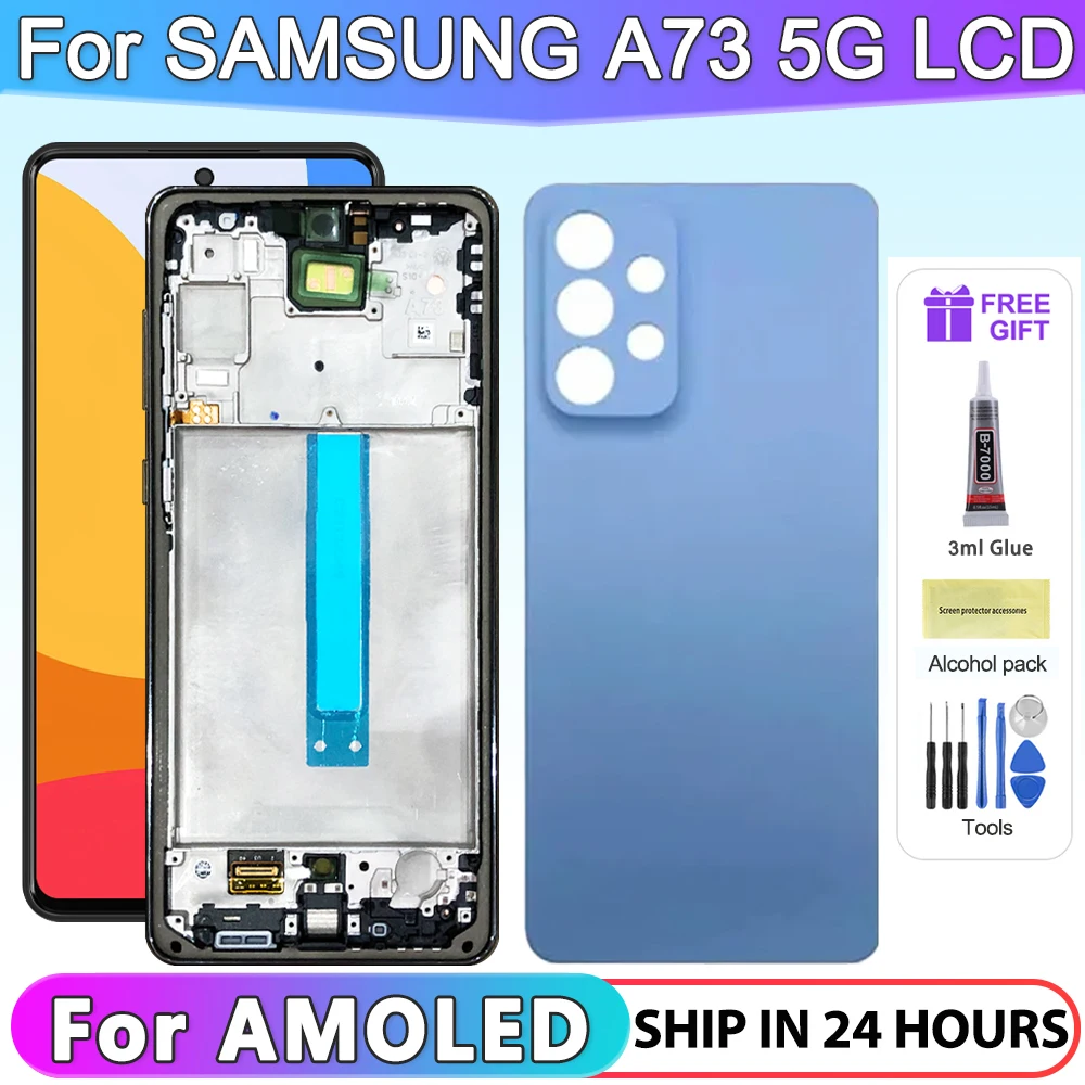 

6.7" AMOLED For Samsung A73 5G A736 LCD Display Touch Screen Digitizer Assembly For SM-A736B SM-A736B/DS LCD Screen