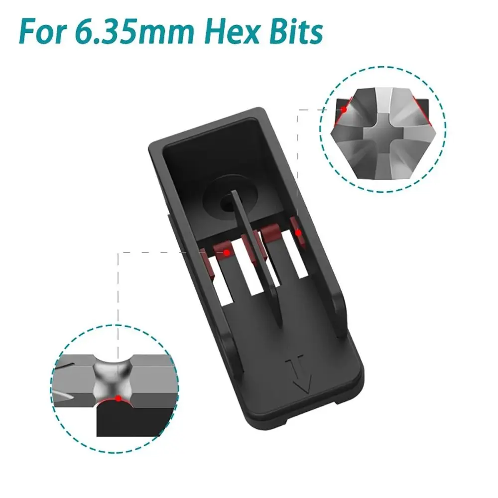 1Pcs Electrical Tools Accessories Screw Fixing Devices with Screws Replacement Dual Drill Bit Holder Black