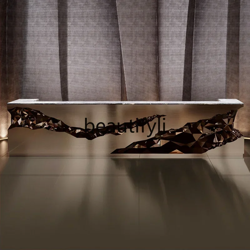 

A15 Painting Front Desk FRP Reception Beauty Salon Modern Service Bar Company Consultation