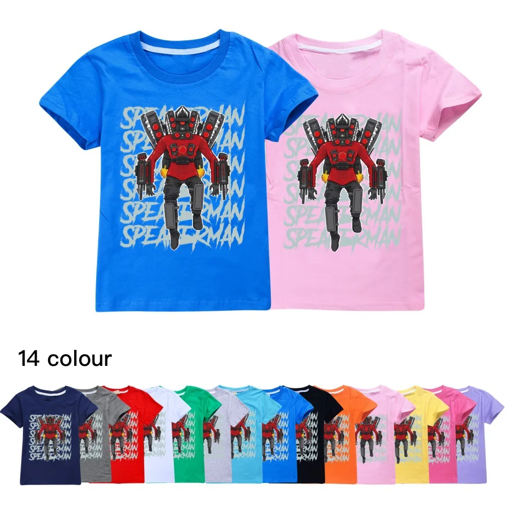 

Cartoon Skibidi Toilet Tshirt Kids 3D Coloful Streetwear Teenager Boys New Game Speakerman T-shirt Baby Girls Fashion Summer Top