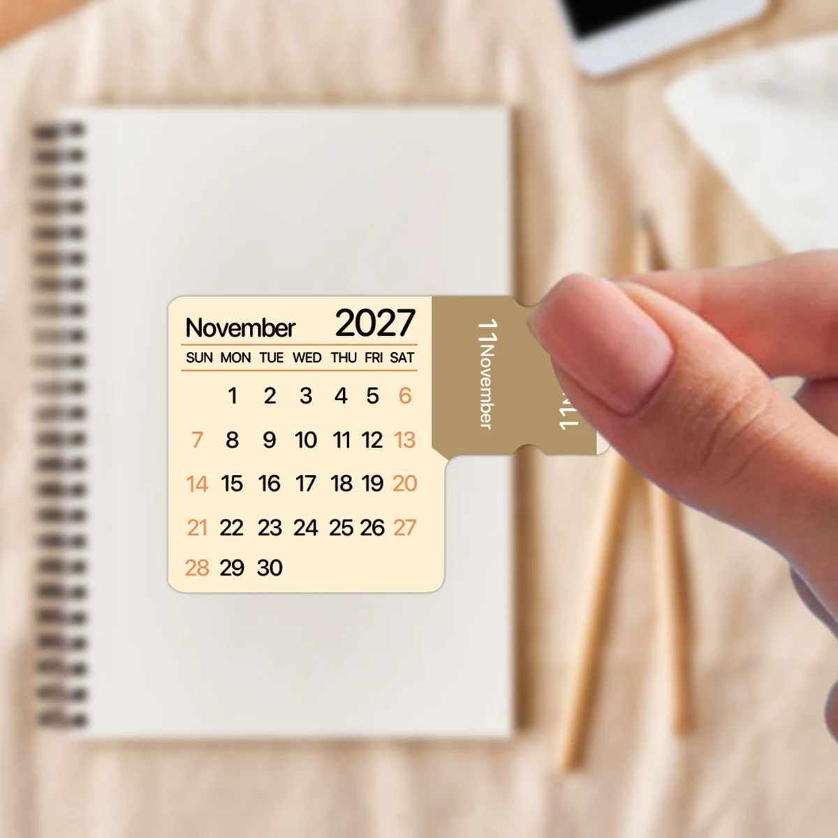 2sheets 2027 Calendar Stickers,Covers Month From January 2027 To April 2028,For Scrapbook Project,Desk Accessory For Home Office