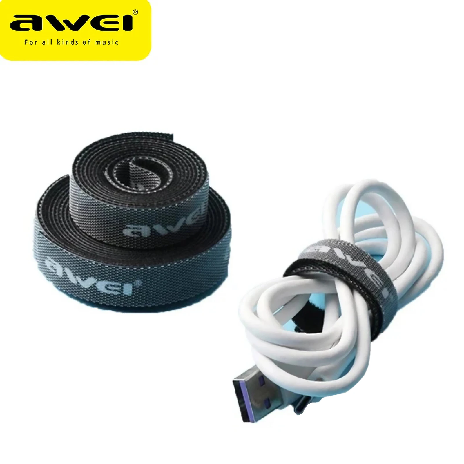 Awei  Cable Organizer Wire Winder USB Cable Management Protector Earphone Mouse Cord Ties Phone Accessory for iPhone Samsung