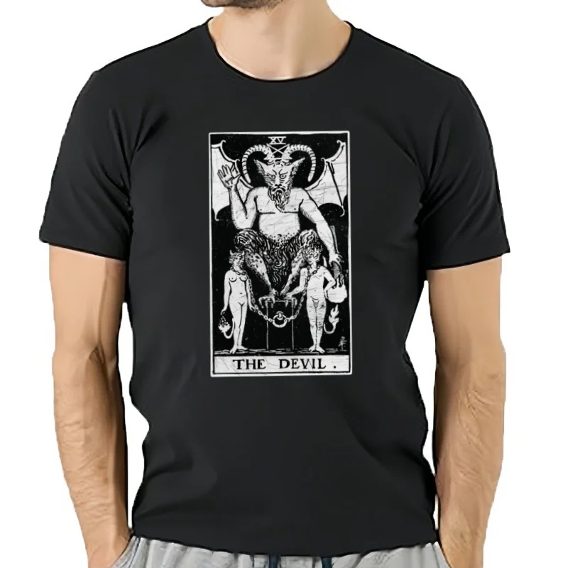 Camiseta de manga corta de algodón para hombre, camiseta oculta con adivinación de la fortuna de Arcana mayor, camiset