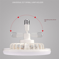 Ceiling Fans With Remote Control And Light Lamp Fan E27 Converter Base Ceiling Fans For Bedroom Living Room
