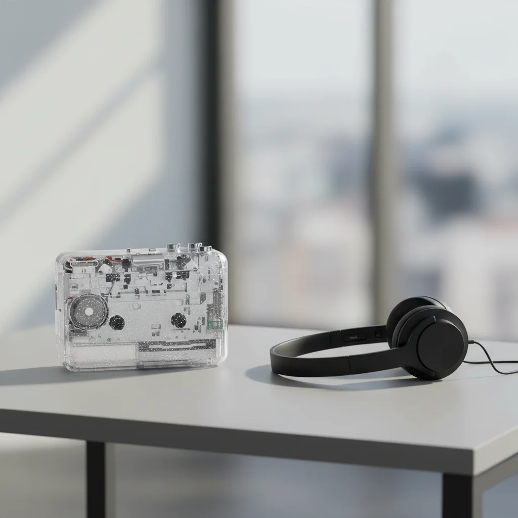 2026 Cheap China Transparent Stereo Cassette Player Tape To MP3 Converter With Auto Reverse USB Powered 3.5mm Headphone