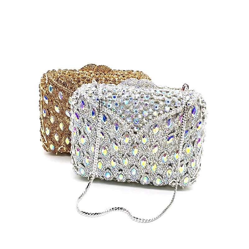 

Sophistica Bridal wedding party purse women evening party bridal wedding diamonds luxury clutches peacock feather crystal purses