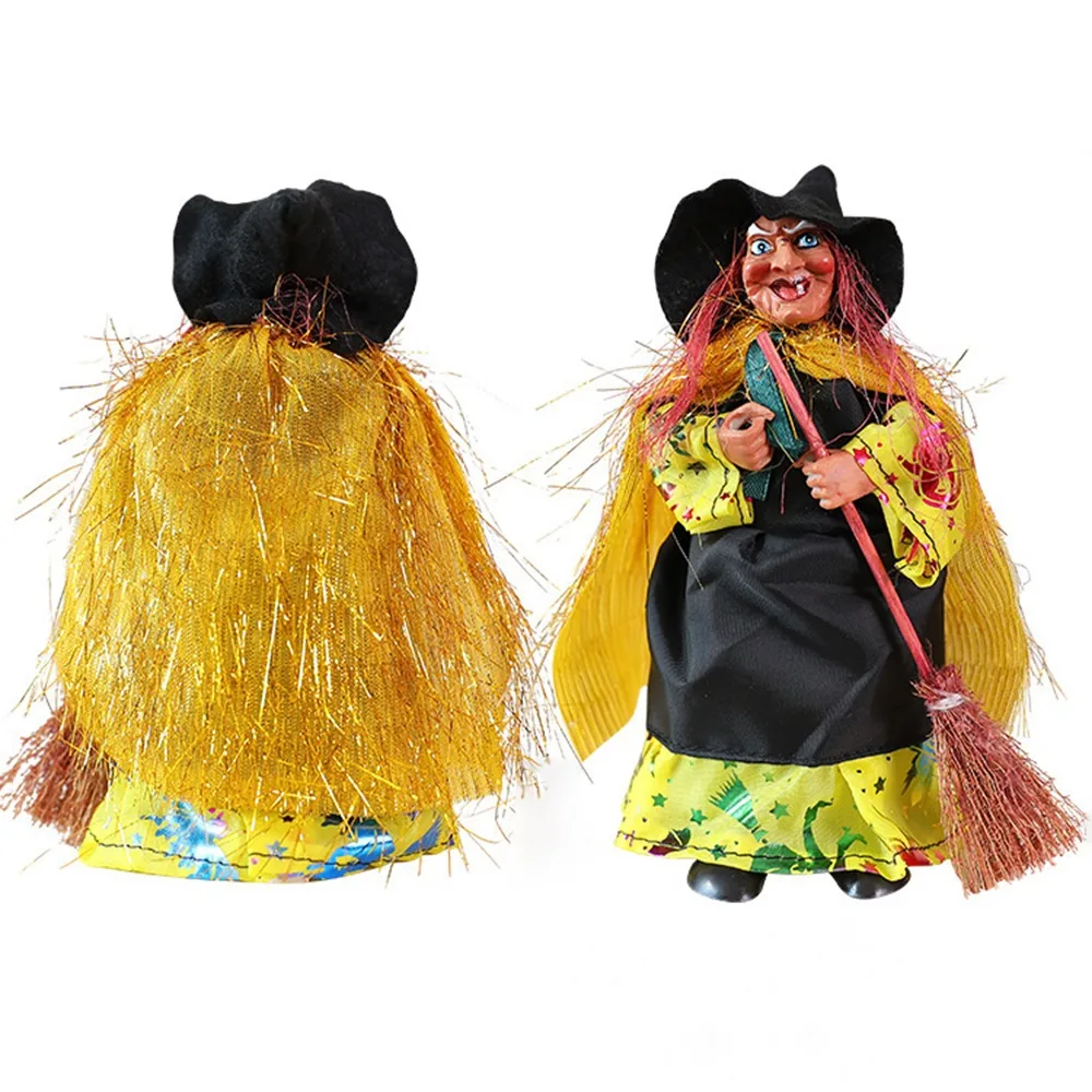 المزح الدعائم الإبداعية مكنسة التماثيل الساحرة الرجعية مضحك مخيف الساحرة النحت واقعية الحرف ساحرة التماثيل ساحة