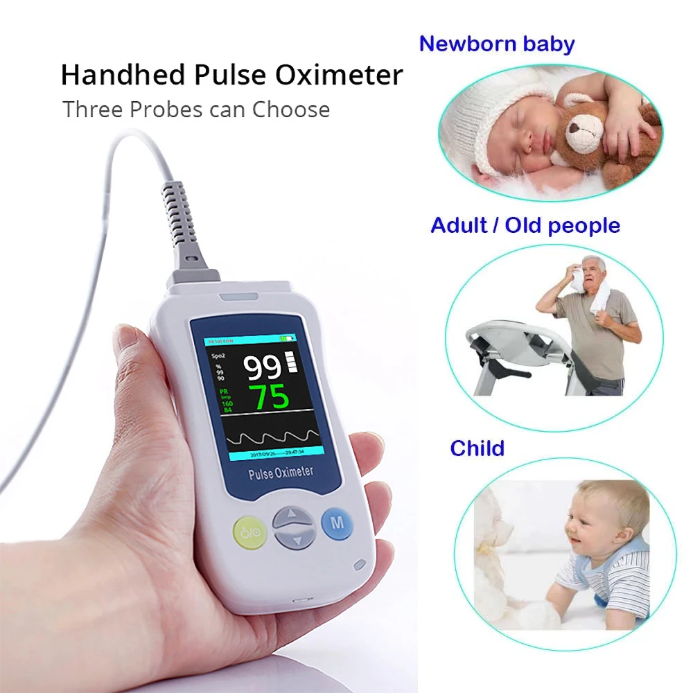 Medical Portable Handheld Pulse Oximeter For Adult Newborn Infant Neonatal Child Baby Kids Mini OLED Fingertip Oximetro A3