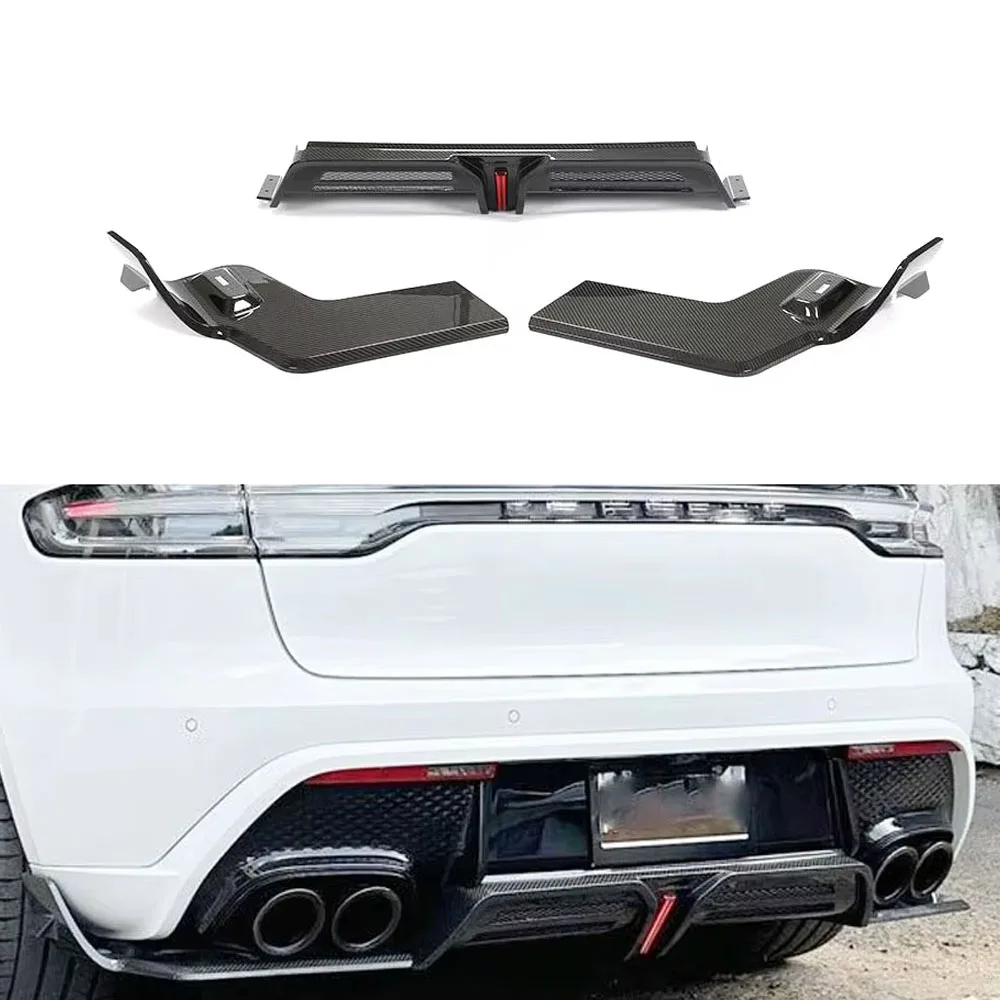 Dry Carbon Fiber Rear Bumper Diffuser for Porsche Macan Sport Utility 4-Door 2022-2023