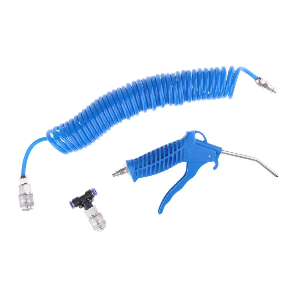 Soffio per polvere d'aria con kit per soffiaggio polvere per camion con ugello pulito per tubo di riavvolgimento da 5 m