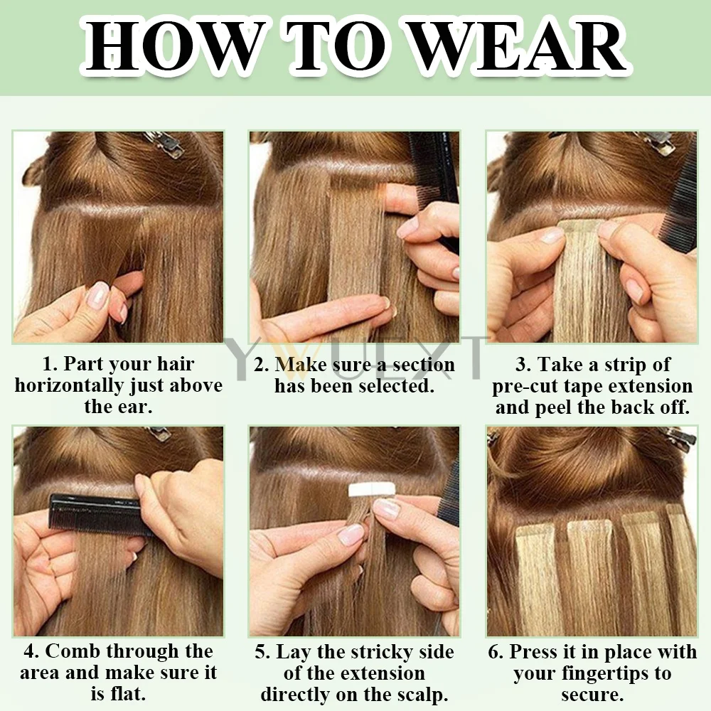 شريط في وصلات الشعر البشري 20 قطعة 30 جرام/الحزمة شعر ريمي طبيعي مستقيم للنساء سهل الارتداء والإزالة 12 بوصة-20 بوصة #5