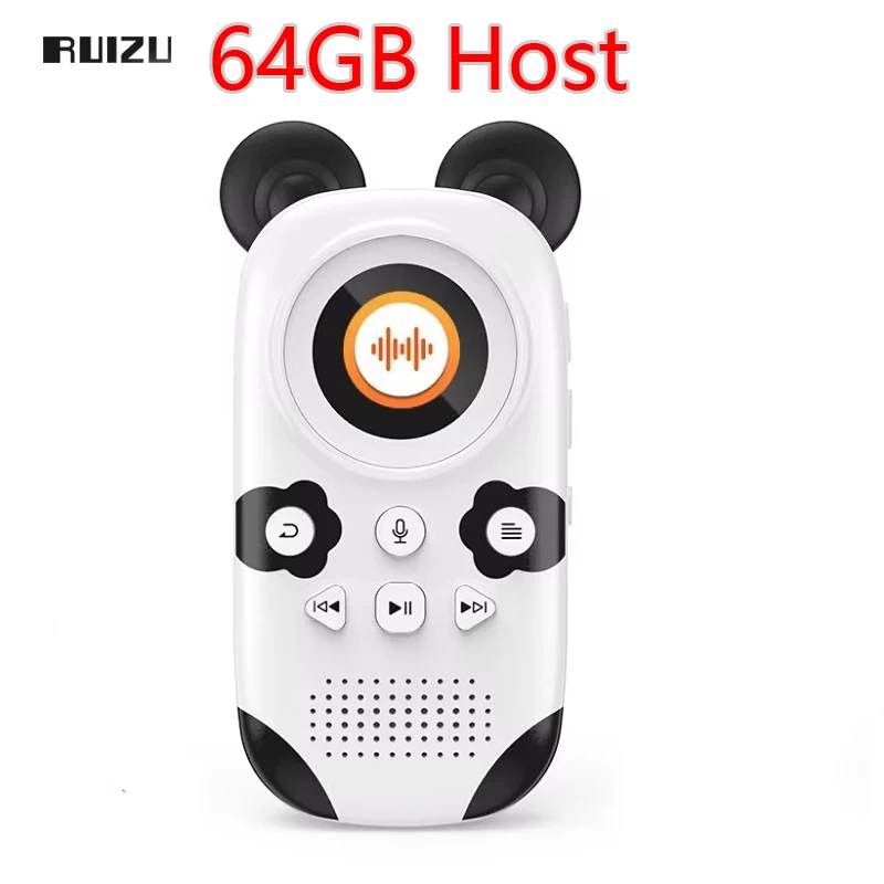 RUIZU X31Sport Bluetooth MP3 Player 64GB Lossless Clip Music Player Supports FM Radio Recording Video E-Book Pedometer