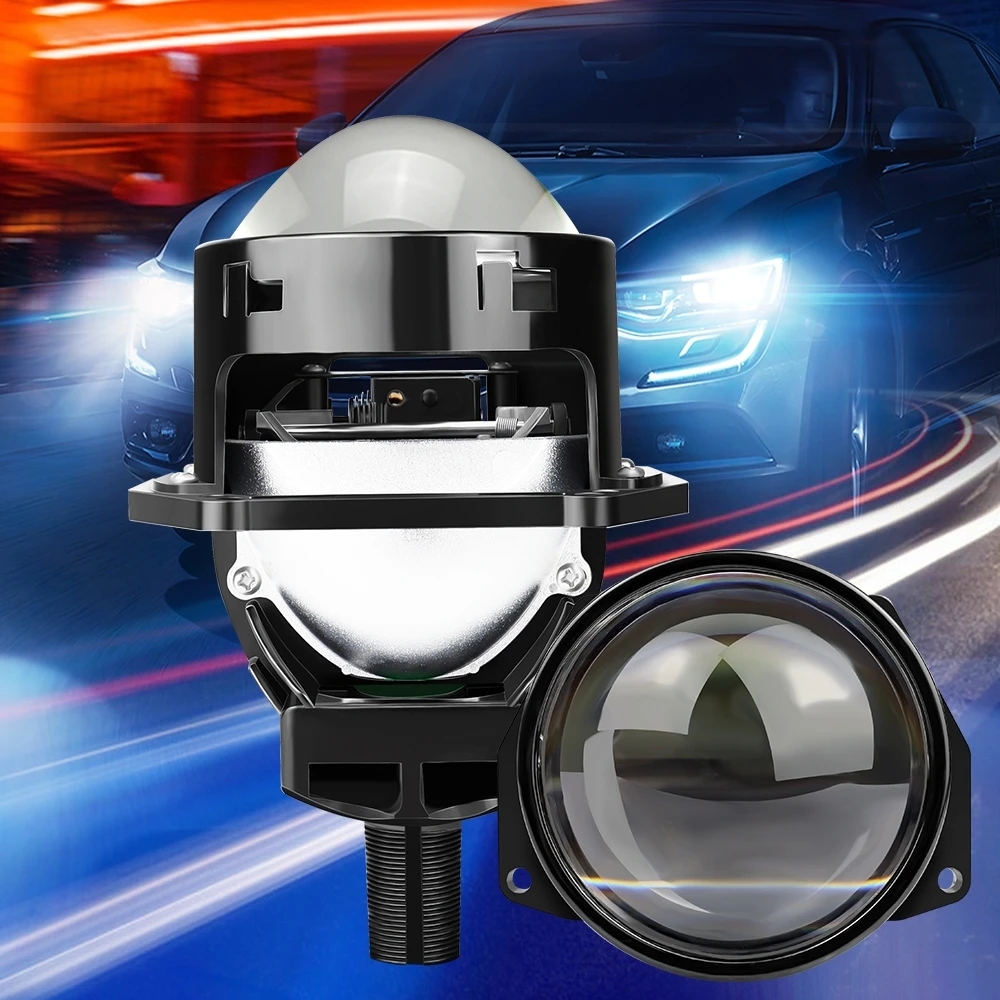 

3 Inch Lens Headlight LED H4 H7 Projector LED High Low Beam Auto 110W Car Lights Angel Eyes Diode Accessories Retrofit 6000K