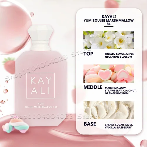 100ML KAYALI 81 Perfume Kayali Yum Boujee malvavisco Eau de Parfum para Unisex Original Perfume árabe Perfumes de marca KAYALI 28