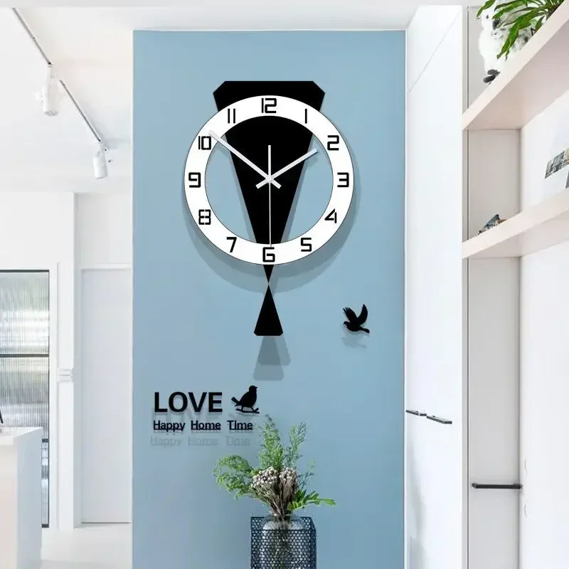 Interior Decorative Art Wall Clock Luxury Modern Silent Digital Wallclock Large Living Room Bedroom Kitchen Battery Electronic