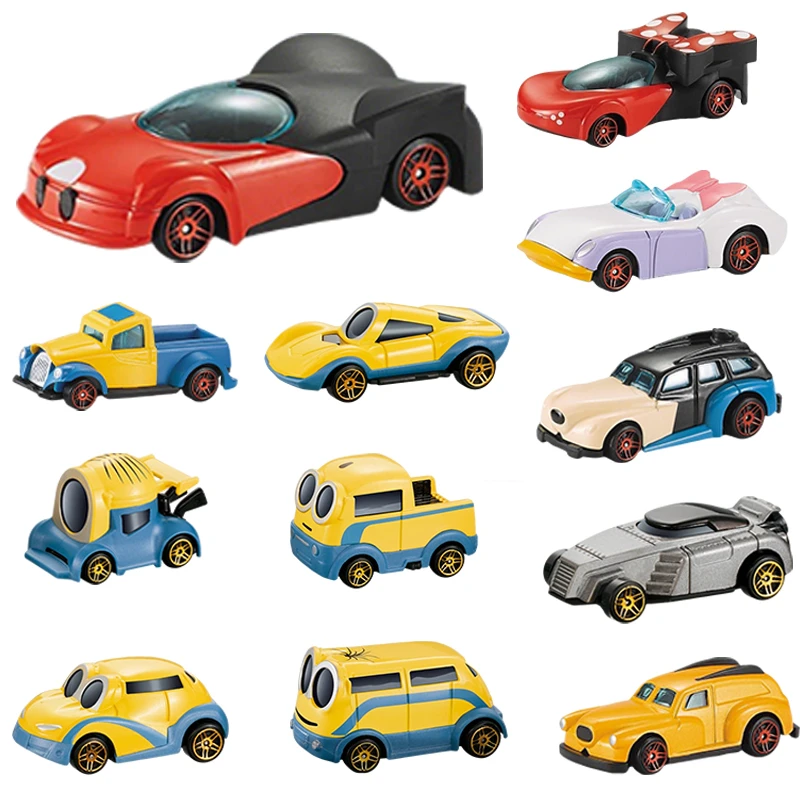 Coleção Disney: Minivan de Metal Diecast com Personagens Mickey, Minnie Mouse, Pato Donald, Margarida, Pateta, Pluto - Carro de Corrida de Brinquedo para Crianças