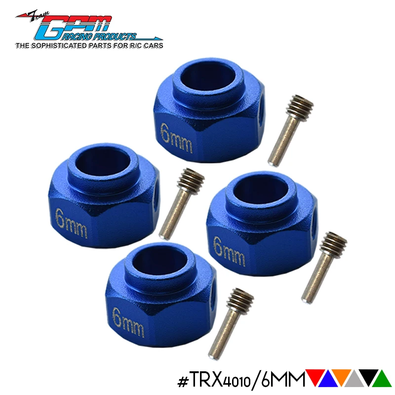 GPM Aluminum Hex Adapters 6mm Thick For TRAXXAS 1/10 TRX4 Defender Trail Crawler