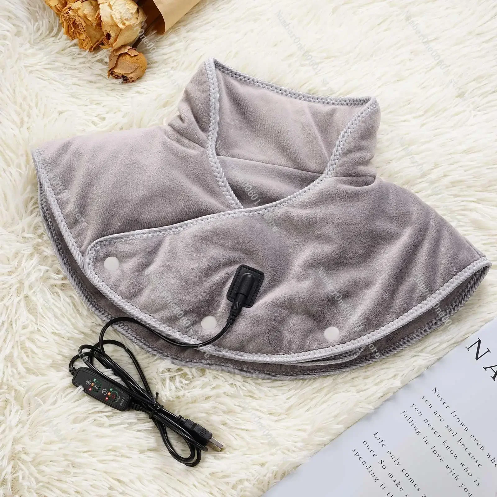 Heating Pad Heated Neck Shoulder Wrap For Cramps Pain Relief And Relieve Fatigue Electric Thermal Compress Neck Brace