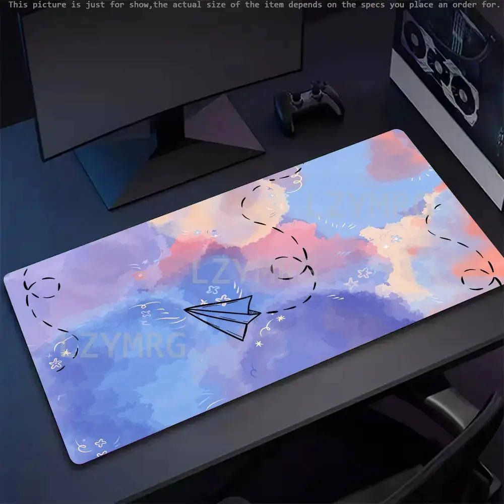 

Коврик для мыши с красочными облаками, большая резиновая основа, противоскользящие аксессуары для ПК, настольные аксессуары, коврик для мыши для офисов и геймеров, коврики для клавиатуры, декоративный коврик