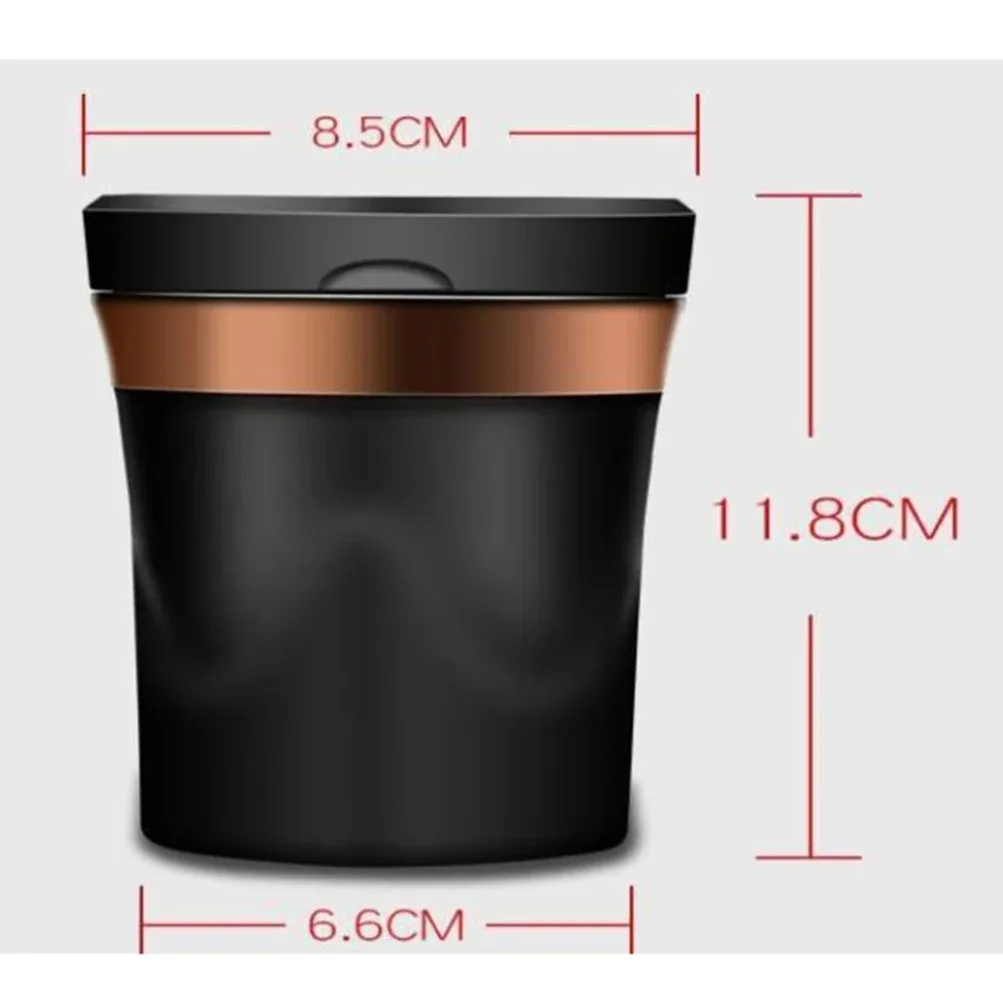 

High temperature resistance Car Ashtray with Blue LED Light Solar Charging Business Car Ashtray for Men