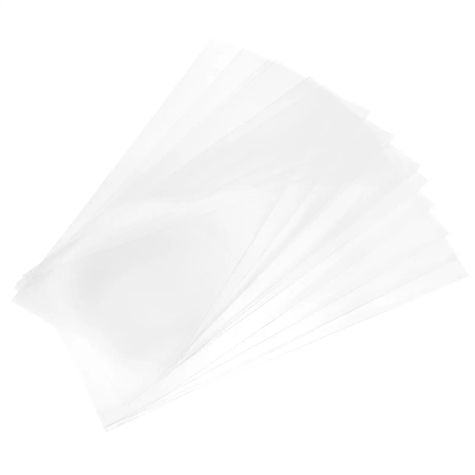 

100pcs Paper Bags 80x180mm Clear Envelopes Plastic Cash Envelopes for Cash Savings Organizer Coin Storage Collectors Gifts