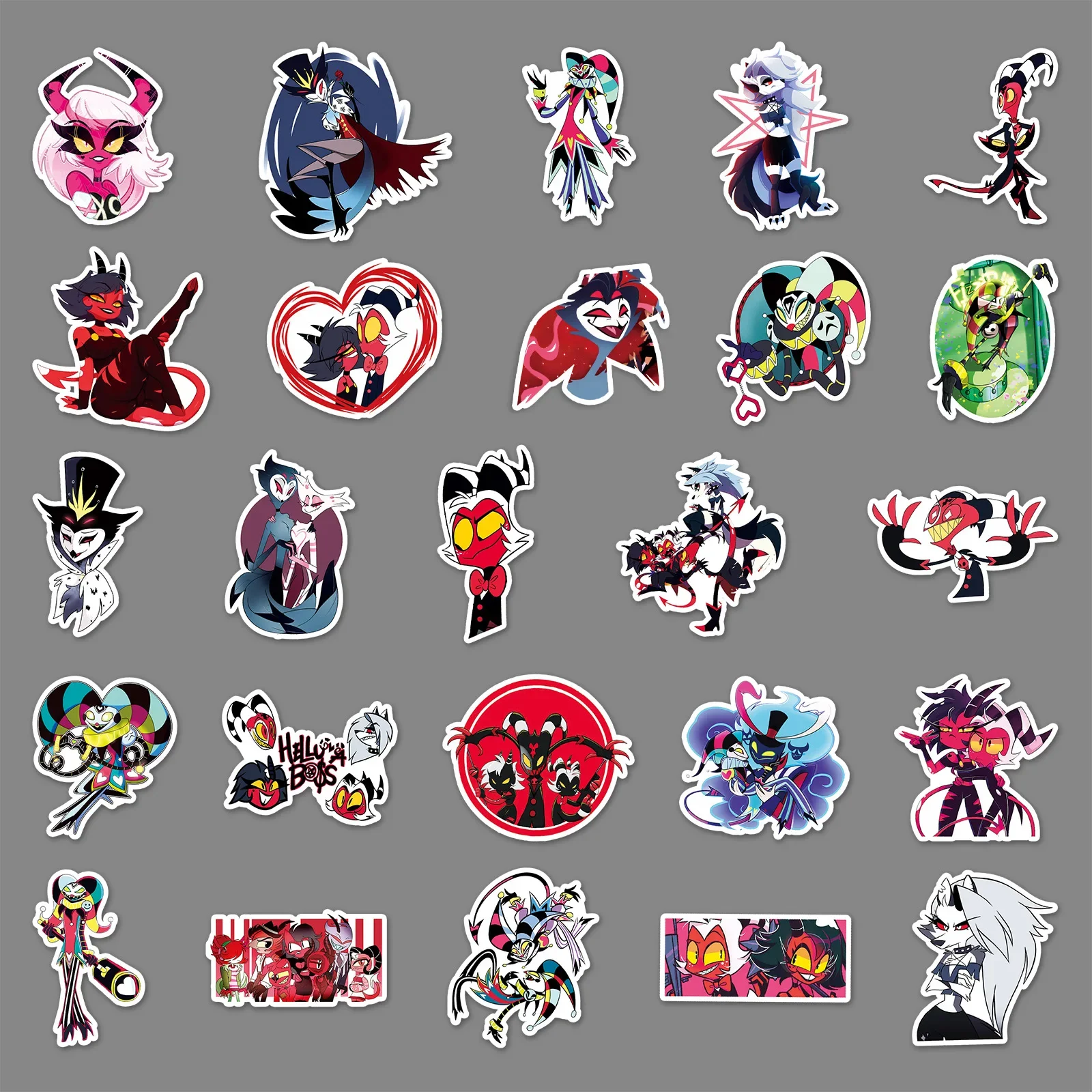 10/30/50PCS Cartoon Anime Kawaii Helluva Boss Stationery Stickers for Laptop Suitcase Waterproof Album Graffiti Kids Toy Decals