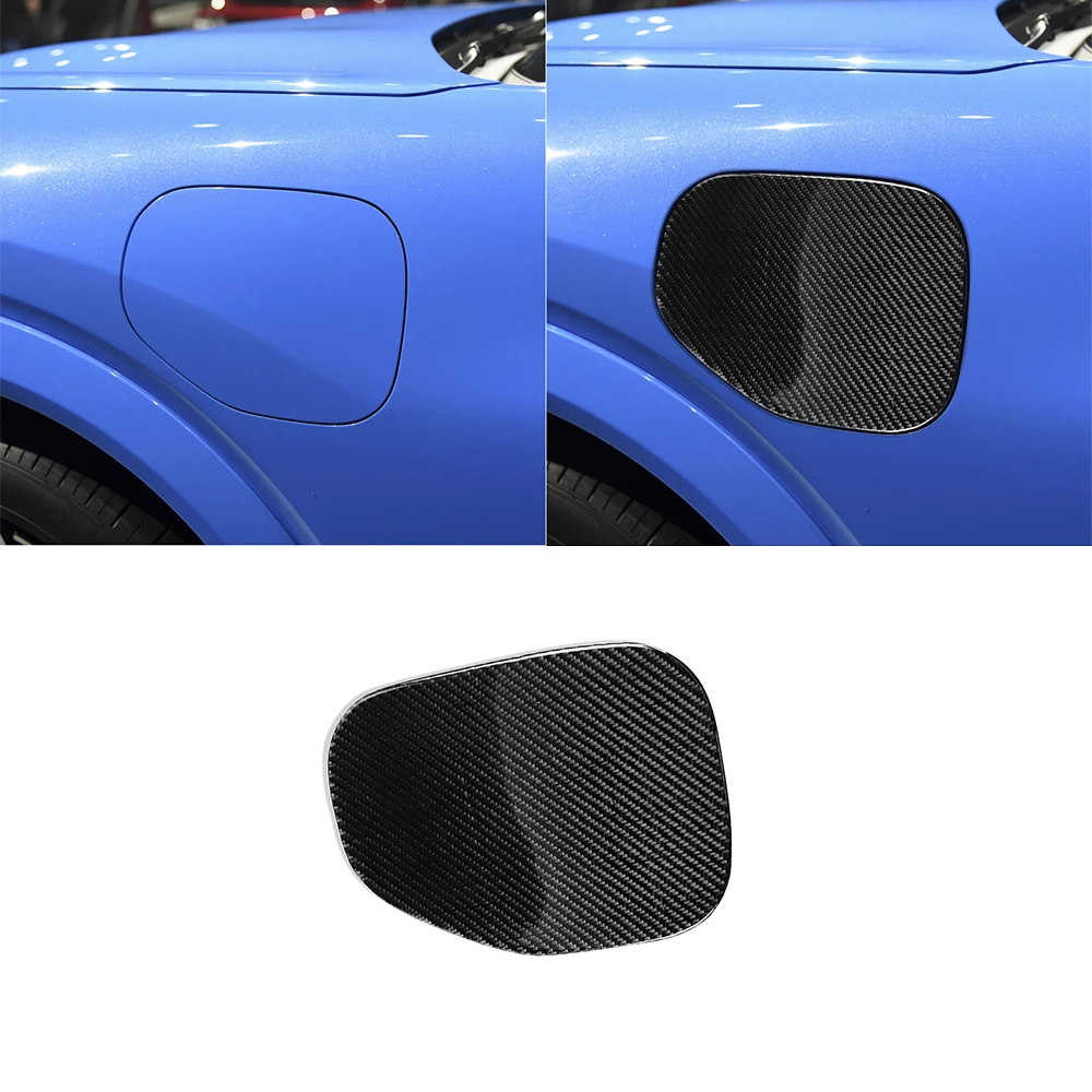 Charging Case Cover Decoratiive Sticker Trim Decal for Mustang Mach E 2021 2022 Car Exterior Styling Accessories Carbon Fiber