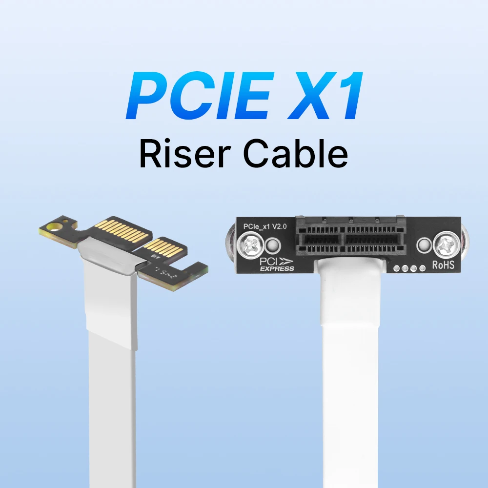 PCIE X1 Riser Cable 90 Degree Right Angle 100MM PCI Express X1 To X1 Extender Plug & play For PCIE WiFi Card/PCIE Adapter