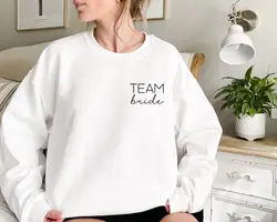 Camisa de novia del equipo, regalos de propuesta de dama de Honor, suéter, regalos de dama de Honor, propuesta de dama de Honor, top de fiesta nupcial 100% algodón