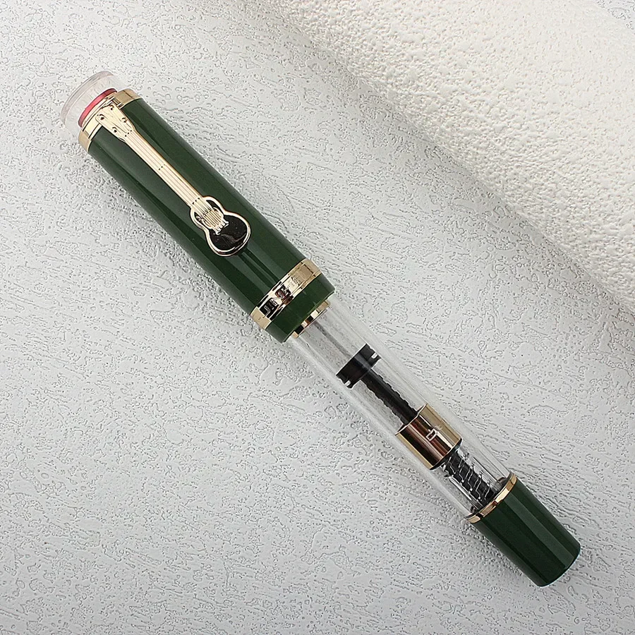 

Jinhao 1935 TIANDAO Fountain Pen Luxury Guitar Clip 0.5/0.7MM Nib Transparent Green Writing Ink Pens Office School Stationary