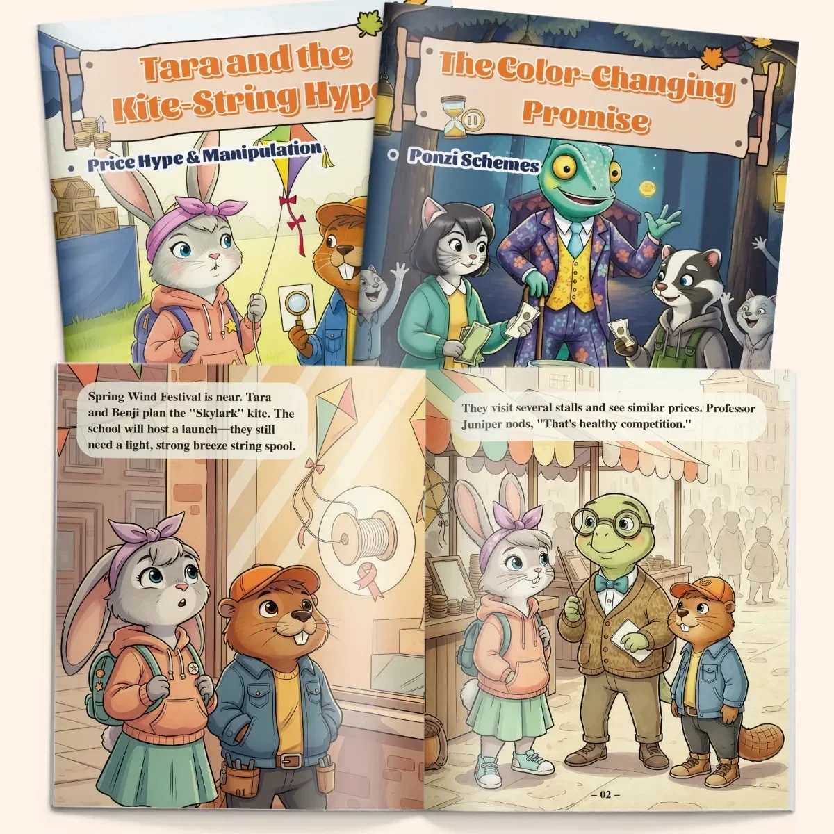 Ensemble de 2 livres d'histoires pour enfants sur l'éducation financière et la prise de décision intelligente, The Color-Changing Promise et Tara and the