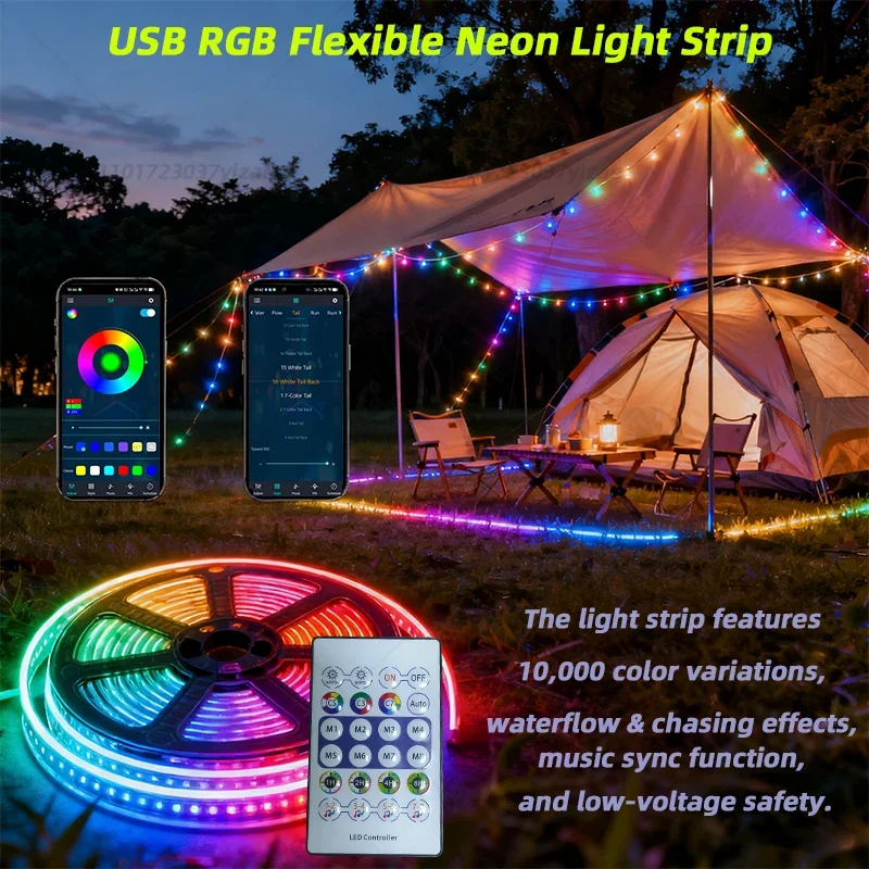 tv거실장 5VRGB 다채로운 음악 블루투스 캐비닛 TV 배경 색상 변경 창의적인 방수 소프트 라이트