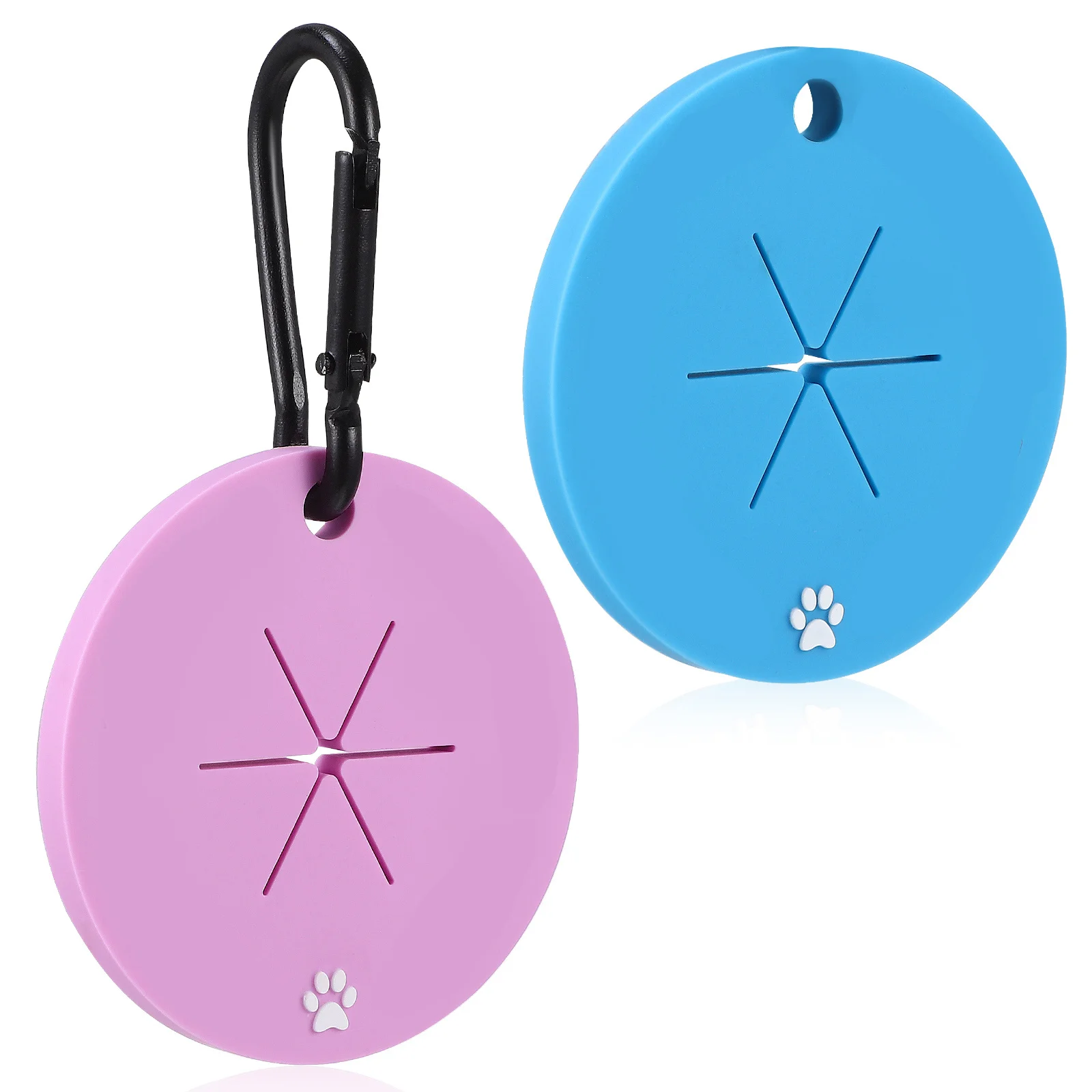

2 Pcs Lifter Dog Waste Bag Clip Cute Poop Holder Pet Supplies Dispenser Pvc Trash Carrier Leash Accessory for Collar