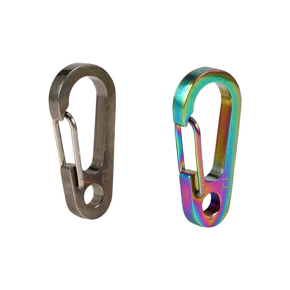 

Titanium Alloy Climbing Carabiner Quick Draw Keychain Quick Release Safety Buckle For Rock Climbing Mountaineering