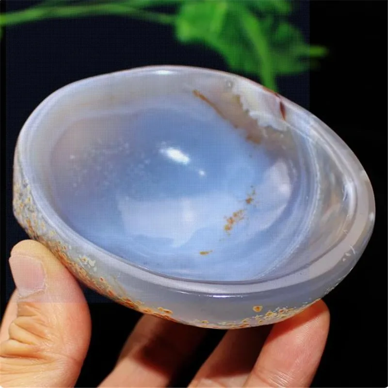 Natural Agate Quartz Crystal Bowl Decor Ashtray Polished Colorful Dish Sanding The Cornucopia Raw StoneWholesale 1pc