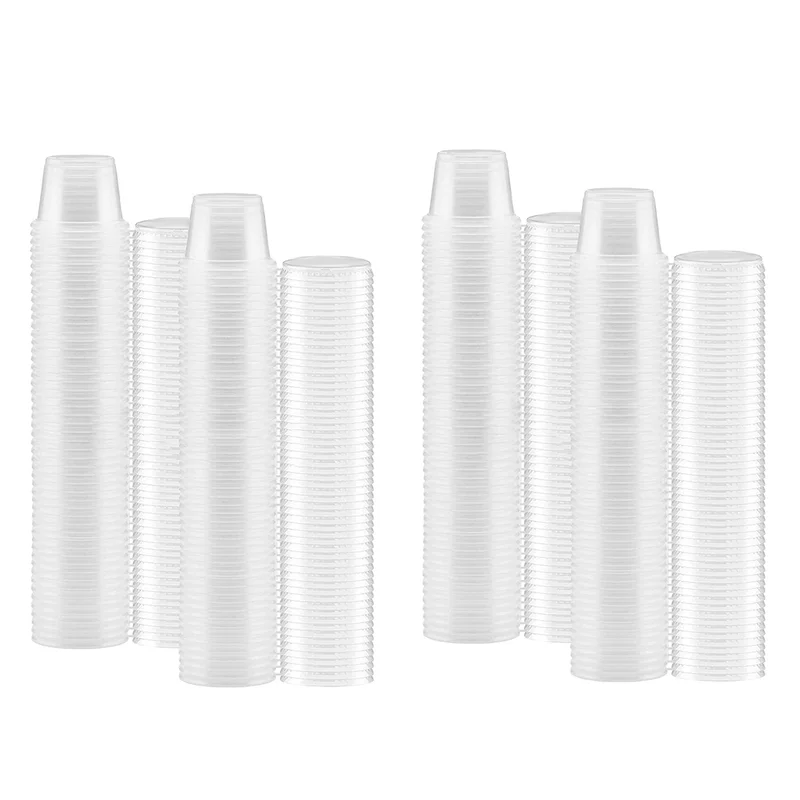 ABWR-200 X 1Oz Round Food Container Pots With Lids,Hinged Sauce Pots Reusable Jelly Shot Cups Small Deli Pot Restaurants - view 3