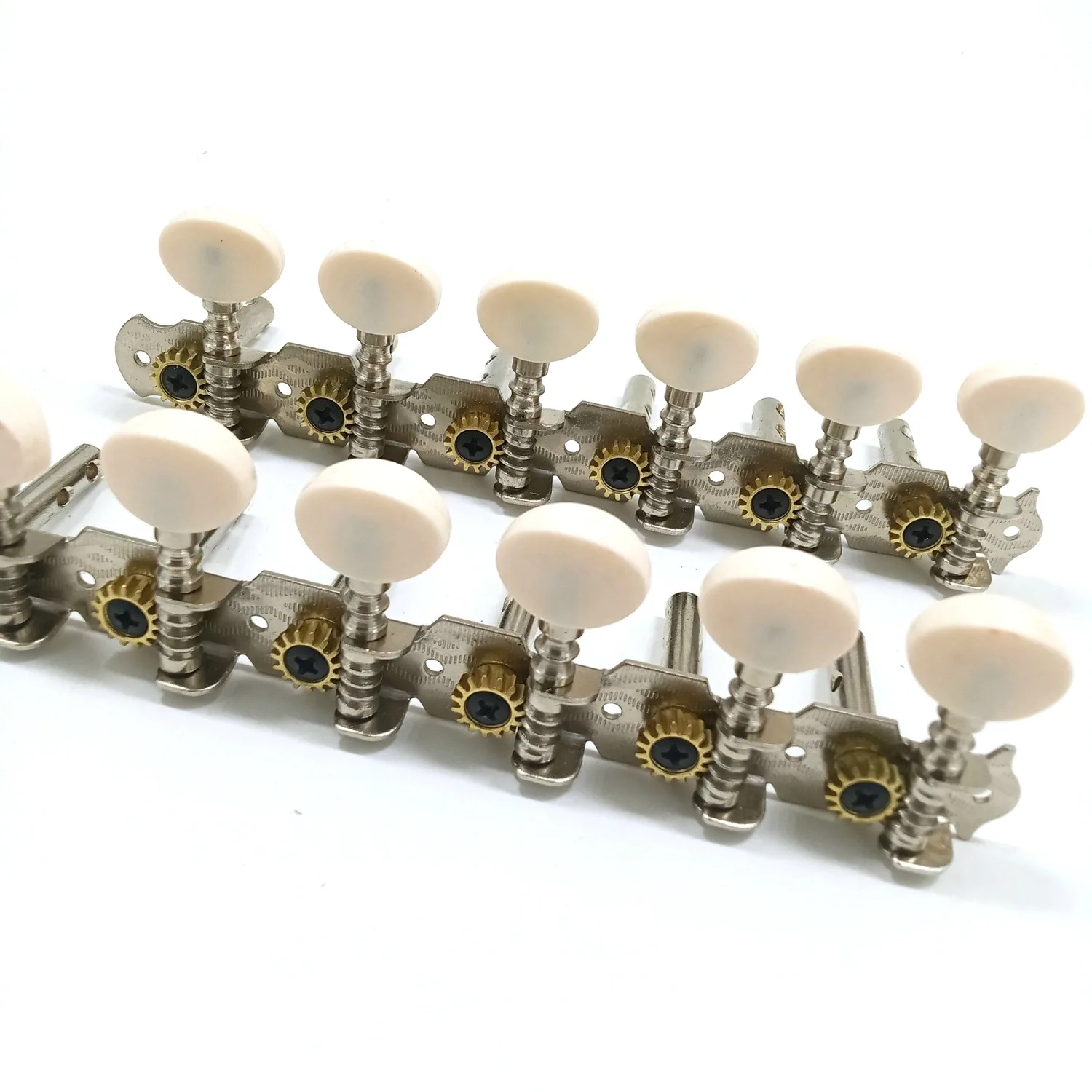 12 Strings Acoustic Guitar Tuning Pegs Chrome Plated Machine Heads 6L 6R Acoustic Guitar Instruments Accessory Part