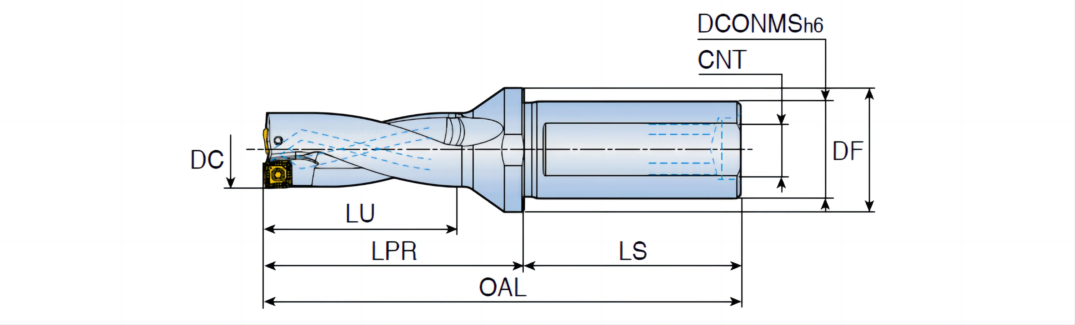 Inserções indexáveis 2D Broca U Broca