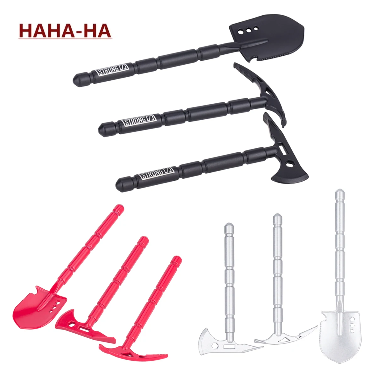 1Set Metal Shovel Pickaxe Axe for 1/10 RC Crawler Car Traxxas TRX4 Rgt Yikong Redcat Axial SCX10 D90 Decorative Parts