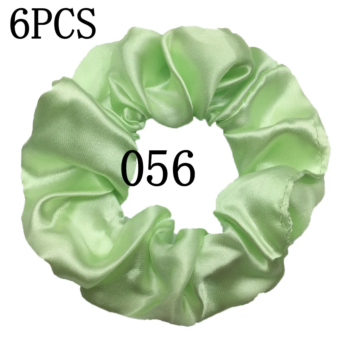 6 stks/partij Haar Scrunchies Bands Scrunchy Ties Touwen Paardenstaart Houder voor Vrouwen of Meisjes Accessoires Satijnen Hoofddeksels Effen 100 Kleur