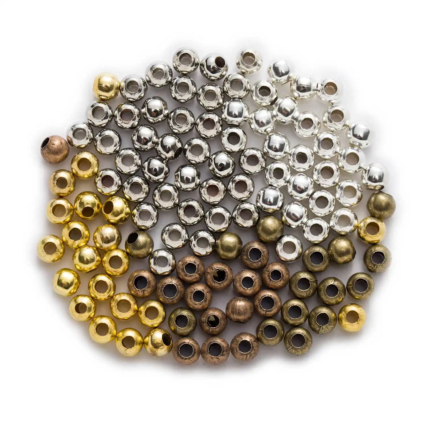

Alloy Spacer Beads, Various Size Hole Beads for Jewelry Making, DIY Craft Findings, 2-8mm