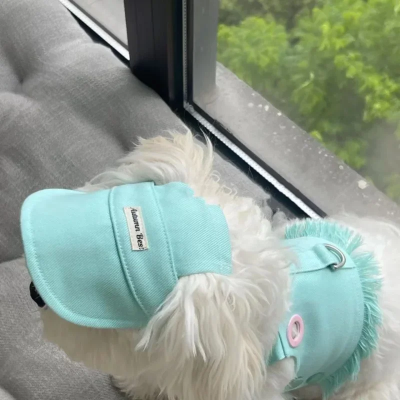 Cute Cowboy Dog Vest - Summer Puppy Clothes for Small Breeds Like Chihuahuas, Comfortable & Stylish Pet Shirt No Hat Included - view 6